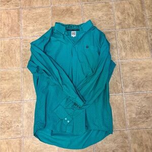 Cinch Men's Turquoise Casual Button-Down Shirt